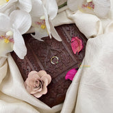 Vriksham Ira – Gold-Plated CZ Septum Ring-White Red & Green-G20014