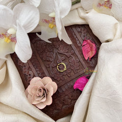 Vriksham Ira – Gold-Plated CZ Septum Ring-White Red & Green-G20014