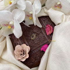 Vriksham Antique Gold Work Septum Ring-Red-G20016