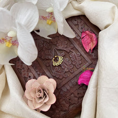 Vriksham Antique Gold Work Septum Ring-Red-G20016