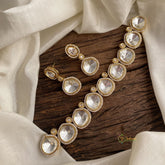 White Mossanite Victorian Diamond High Neckpiece - VV1376