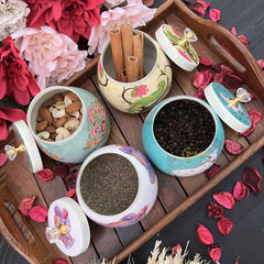 Vriksham Metal Pichwai Jar (Pack of 4)-RG163