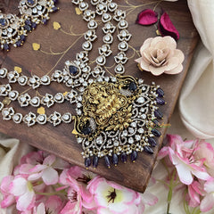 Layered Lakshmi Victorian Diamond Neckpiece -Purple -VV1890