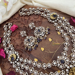 Layered Lakshmi Victorian Diamond Neckpiece -Purple -VV1890