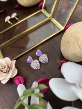 Vriksham Exquisite Heart Shape Earring-Purple-G17737