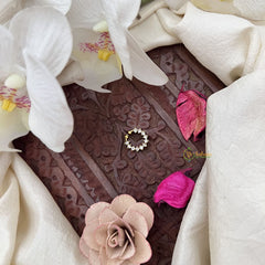 Vriksham Charulata – Floral Septum Ring-White-G20022