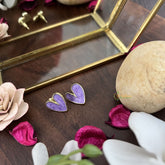 Vriksham Purple Heart Shape Earring-G17744