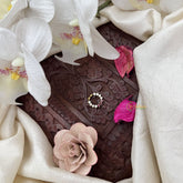 Vriksham Charulata – Floral Septum Ring-White Red-G20020