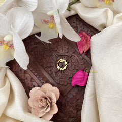 Vriksham Charulata – Floral Septum Ring-White Red-G20020