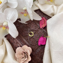 Vriksham Gold-Plated Diamond-Stone Septum Ring-Red White-G20009