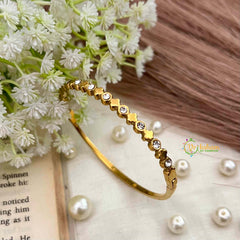 Vriksham Dior Sparkling Clover Cuff Gold-Finish Open-Style Bracelet-G21994