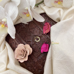 Vriksham Gold-Plated Diamond-Stone Septum Ring-White-G20011