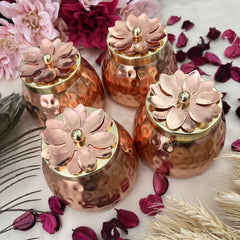 Vriksham Metal Copper Jar (Pack of 4)-RG165