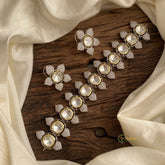 Mossanite Victorian Diamond Short Neckpiece with Touch Of Gold Alike - VV1380