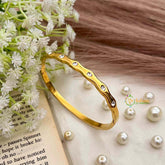 Vriksham Golden Tide Crystal Bangle Style Open-Style Bracelet-G21901