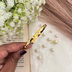 Vriksham Golden Tide Crystal Bangle Style Open-Style Bracelet-G21901