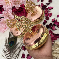 Vriksham Golden Metal Jar (Pack of 3)-RG173