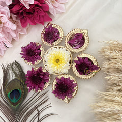 Vriksham Home Décor Golden Metal Handcrafted Designer Diya/Urli-RG161