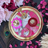 Vriksham Brass Plate Full Diya Set/ Aarti Thali-RG166