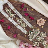 Pearl Layered Victorian Diamond Pendant Haram-Green-VV1821