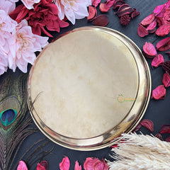 Vriksham Brass Plate Full Diya Set/ Aarti Thali-RG166