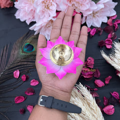 Vriksham Brass Plated Floral Diya-RG171