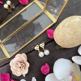 Vriksham Heart With Big Pearl Anti Tarnish Stainless Steel Earring-G17715