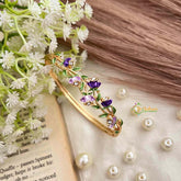 Vriksham Royal Lilac Rose Vine Open-Style Bracelet-G21891