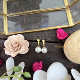 Vriksham Foot With Big Pearl Anti Tarnish Stainless Steel Earring-G17712