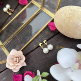 Vriksham Dolphin With Big Pearl Anti Tarnish Stainless Steel Earring-G17711