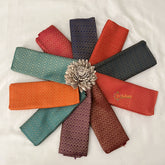 Vriksham Multicolour Unstitched Brocade Blouse Bits (Set of 10)-RG182