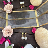 Vriksham Dolphin With Big Pearl Anti Tarnish Stainless Steel Earring-G17711