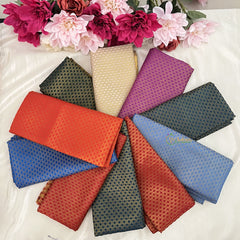 Vriksham Multicolour Unstitched Brocade Blouse Bits (Set of 10)-RG184