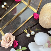 Vriksham Hand With Big Pearl Anti Tarnish Stainless Steel Earring-G17714