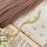 Vriksham Geometric Square Link Yellow Color Tennis Open-Style Bracelet-G21914