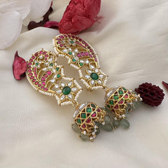 Precious Jadau Kundan Cuff Jhumka Earrings-J2498