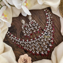 Stylish Victorian Diamond Choker-Pink-VV1474