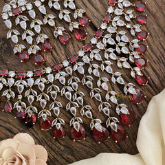 Stylish Victorian Diamond Choker-Pink-VV1474