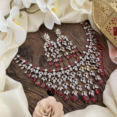 Stylish Victorian Diamond Choker-Pink-VV1474