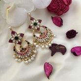 Precious Jadau Kundan Chandbali Danglers-Pearls-J2444