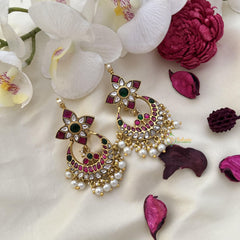 Precious Jadau Kundan Chandbali Danglers-Pearls-J2444