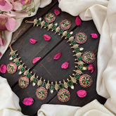 Vriksham Classic Peacock Annum Style Green Motif 1 gm gold Neckpiece-G20769