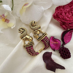 Lion Face Jadau Kundan Earring-J2450