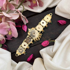 Vriksham Elegant Floral Style 1 gm Gold AD Stone Floral Choker-Green Bead-G20770