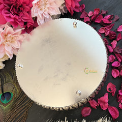 Vriksham Silver Pichwai Tray-Cow Design-Purple-RG185