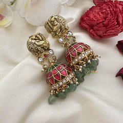 Precious Peacock Jadau Kundan Jhumka-J2451