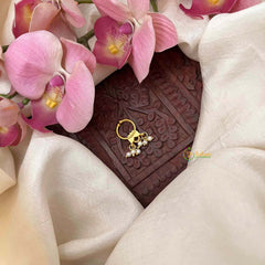 Vriksham Emerald Leaf Style Kundan Jadau Septum Ring-J4064