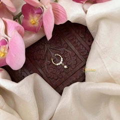 Vriksham Classic White & Star Round Septum Ring-White-Pearls-G21331