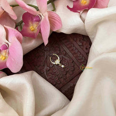 Vriksham Premium White Floral & Round Septum Ring-Pearls-G21332