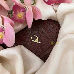 Vriksham Premium White Floral & Round Septum Ring-Pearls-G21332